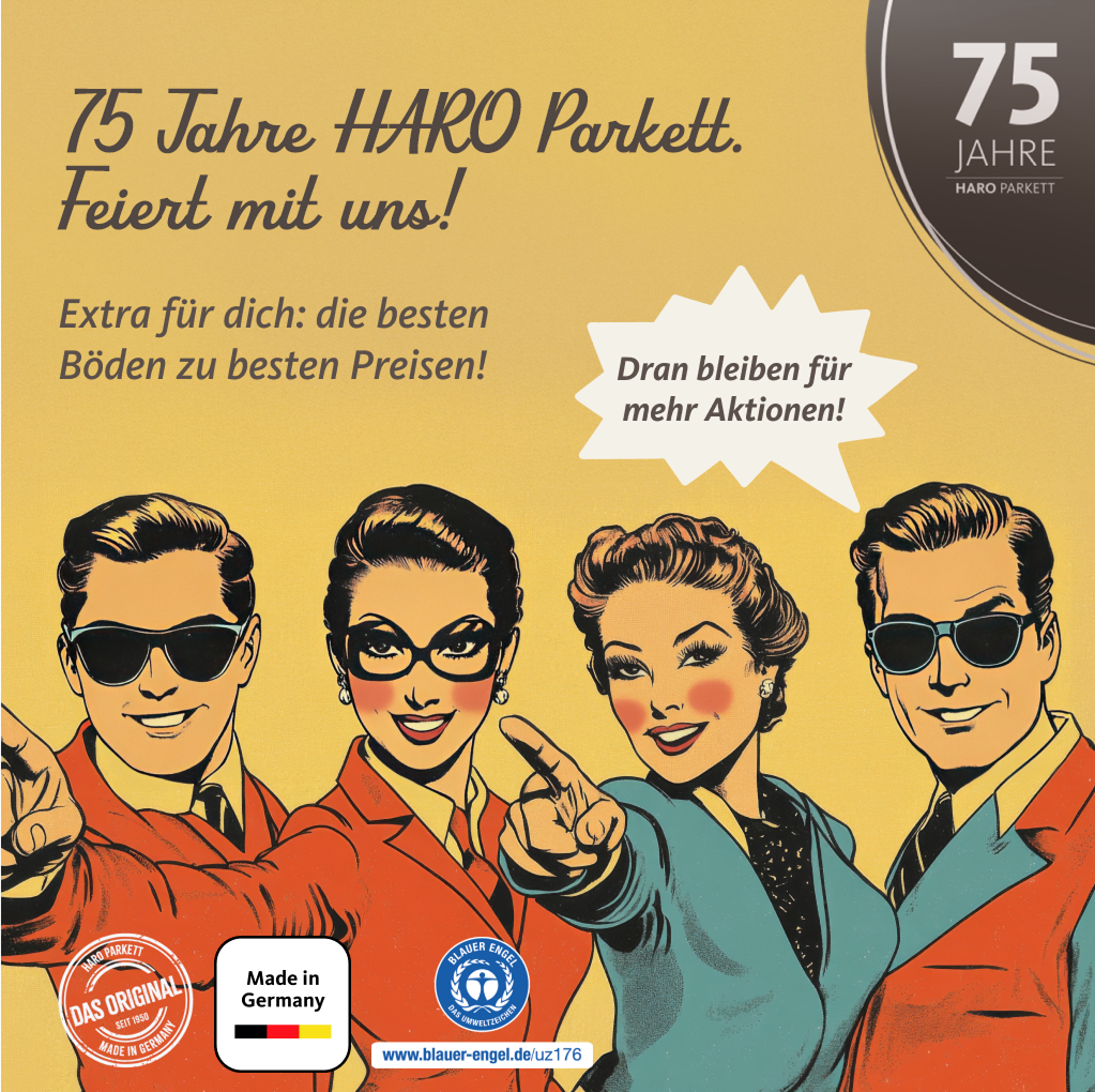 Aktionsbild HARO Aktion 75 Jahre - Parkett für alle