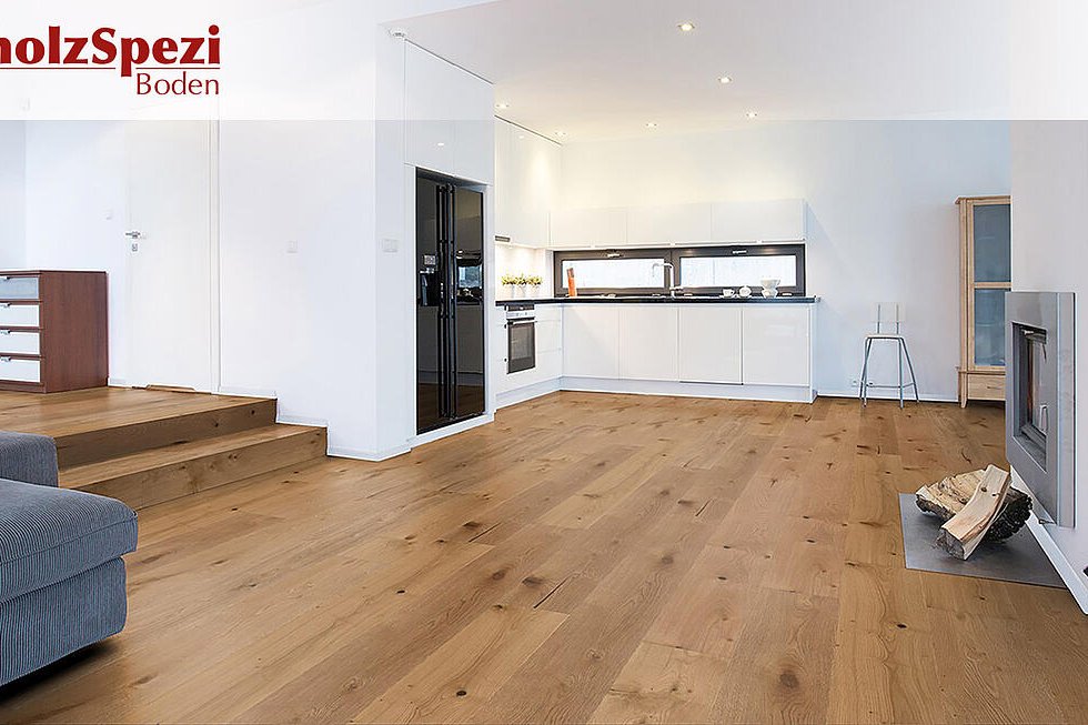 Titelbild holzSpezi Boden - Blick in Raum mit Parkettboden